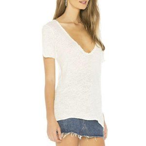 Free People Top/Saturday Ivory Lace Tee Small NWT